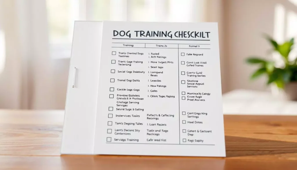 Dog Training Checklist