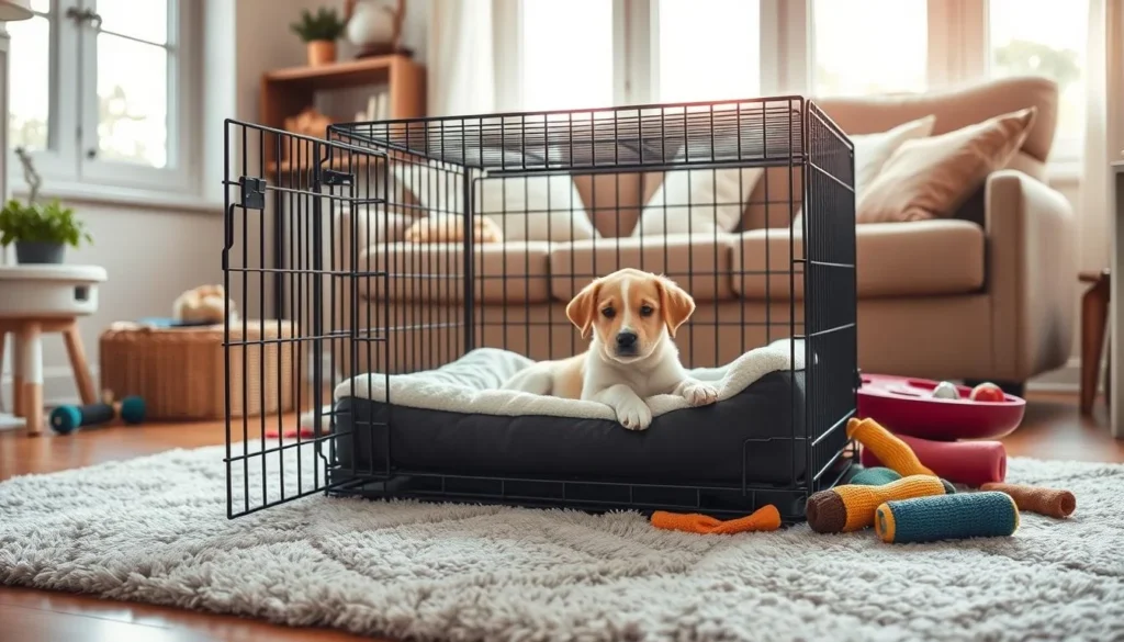 Crate Training Golden Retriever Puppy