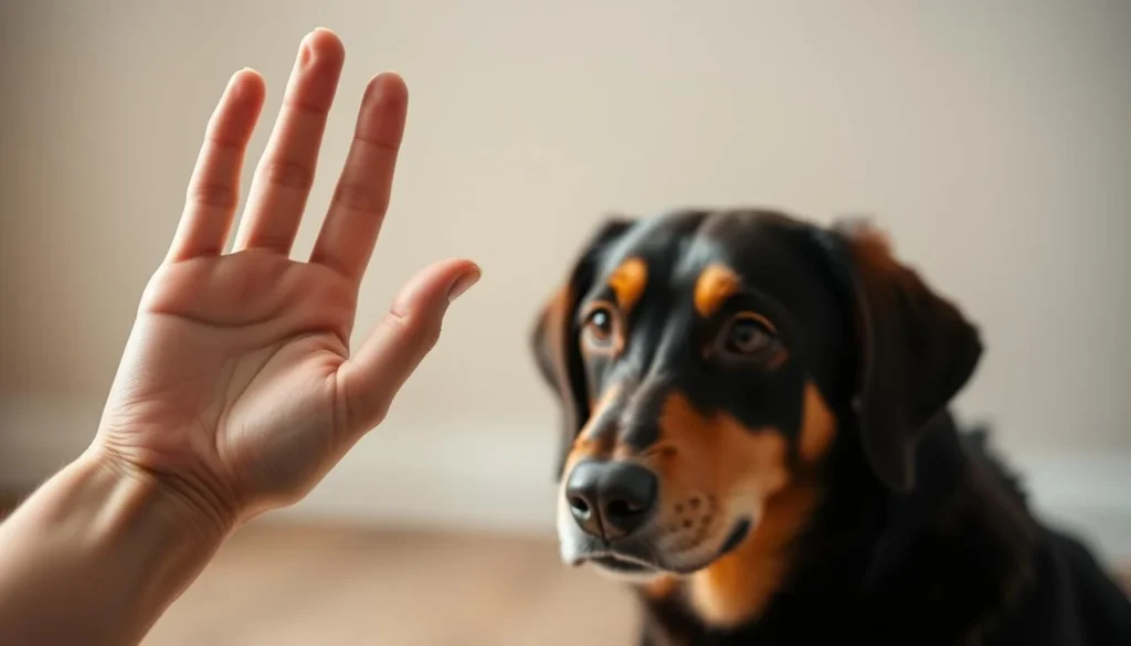 Dog Training Sit Hand Signal