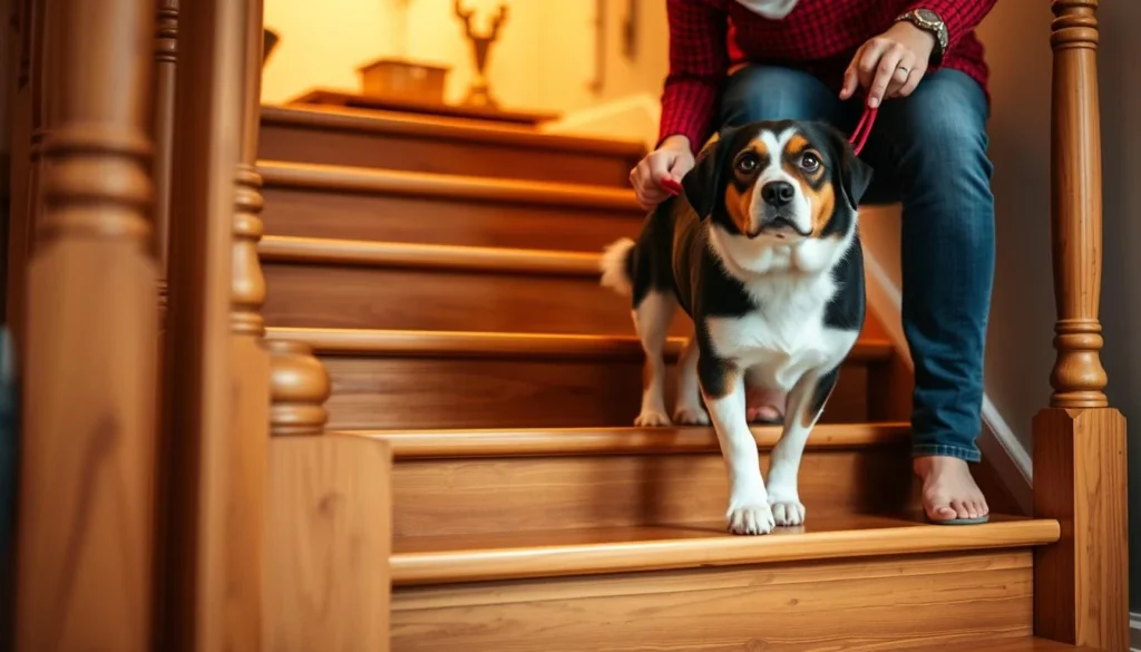 Teach Dog To Go Down Stairs