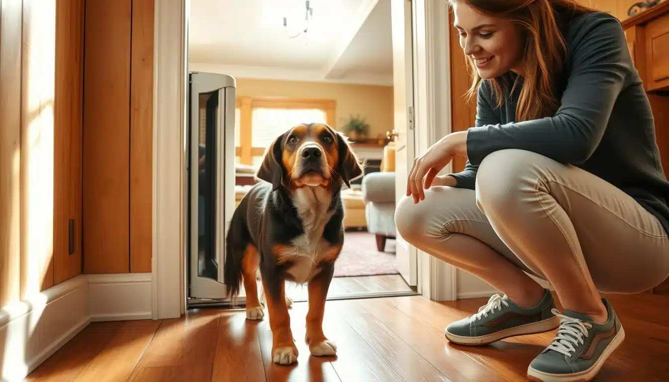Training Dog To Go Through Doggie Door