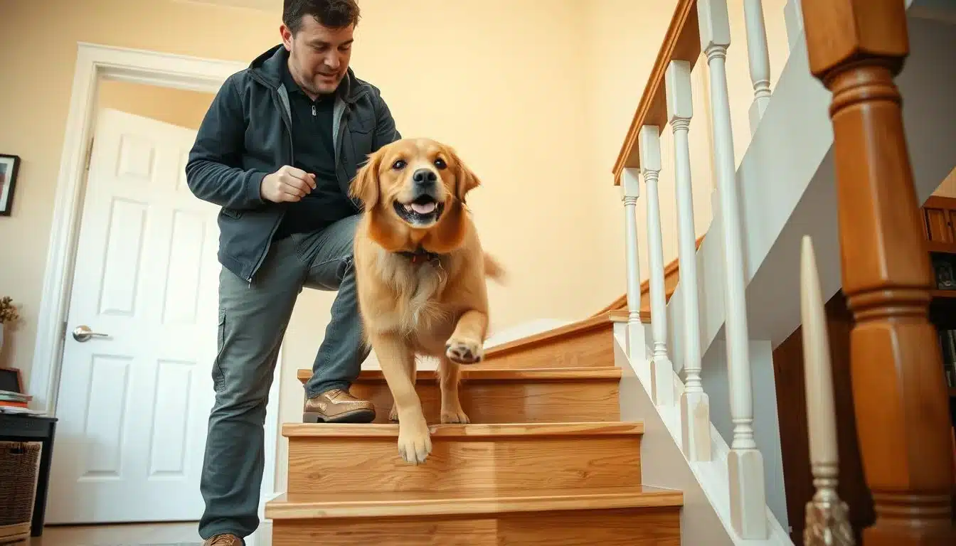 Training Dog To Go Up And Down Stairs